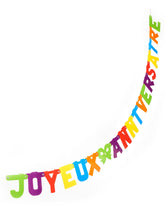 Guirlande Joyeux anniversaire découpée colorée